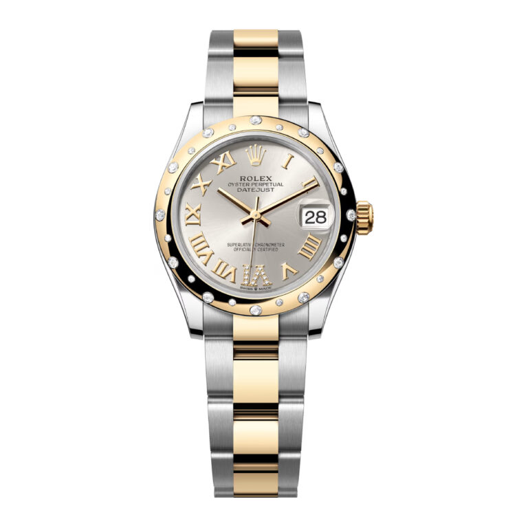 Rolex Steel/Yellow Gold Datejust 31 Domed Diamond Bezel 278343rbr-0003 Silver Diamond Roman Six Dial – Oyster Watch