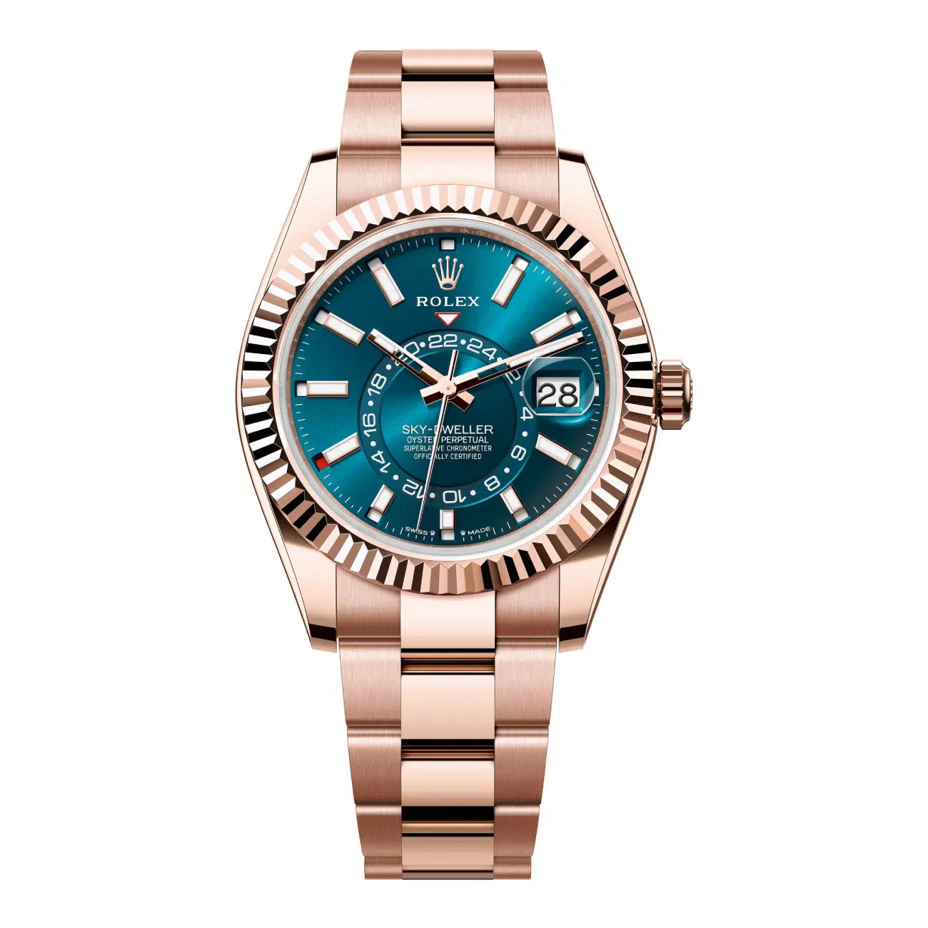 Rolex Sky-Dweller 336935-0001 42mm Blue Dial Oyster Rose Gold Bracelet