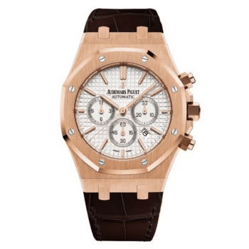 Audemars Piguet Royal Oak Chronograph 26320OR.OO.D088CR.01 41mm Rose Gold with Silver Dial Watch 2015