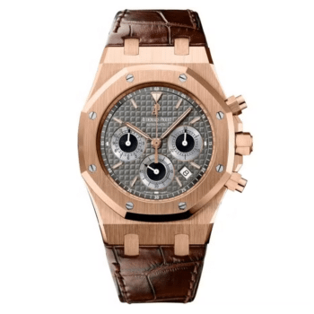 Audemars Piguet Royal Oak Chronograph 26022OR.OO.D098CR.02 39mm Rose Gold with Grey Dial Watch 2009