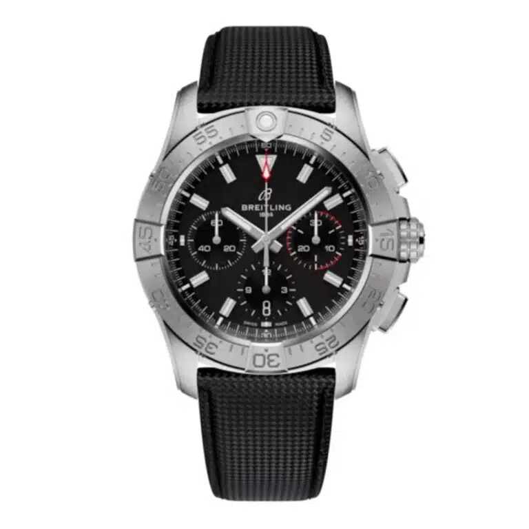 Breitling Avenger B01 Chronograph AB0146101B1X1 42mm Black Dial Unidirectional, Ratcheted Bezel Stainless Steel With Anthracite Calfskin Leather Watch