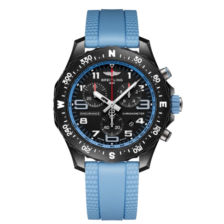 Breitling Endurance Pro X83310281B1S1 38mm Black Dial Breitlight Case With Blue Rubber Strap