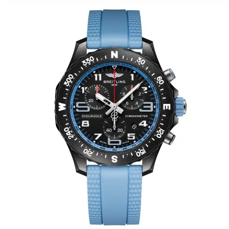 Breitling Endurance Pro X83310281B1S1 38mm Black Dial Breitlight Case With Blue Rubber Strap