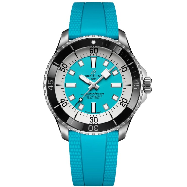Breitling Superocean Automatic 44mm A17376211L2S2 Stainless Steel With Blue Rubber Watch Blue Dial 2024