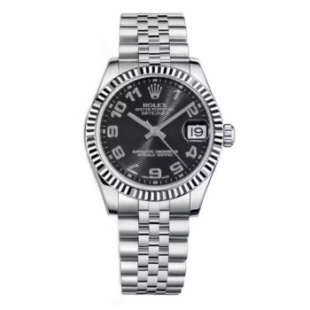 Rolex Datejust 31 178274-0064 Jubilee Stainless Steel with Concentric Black Arabic Dial Watch 2007