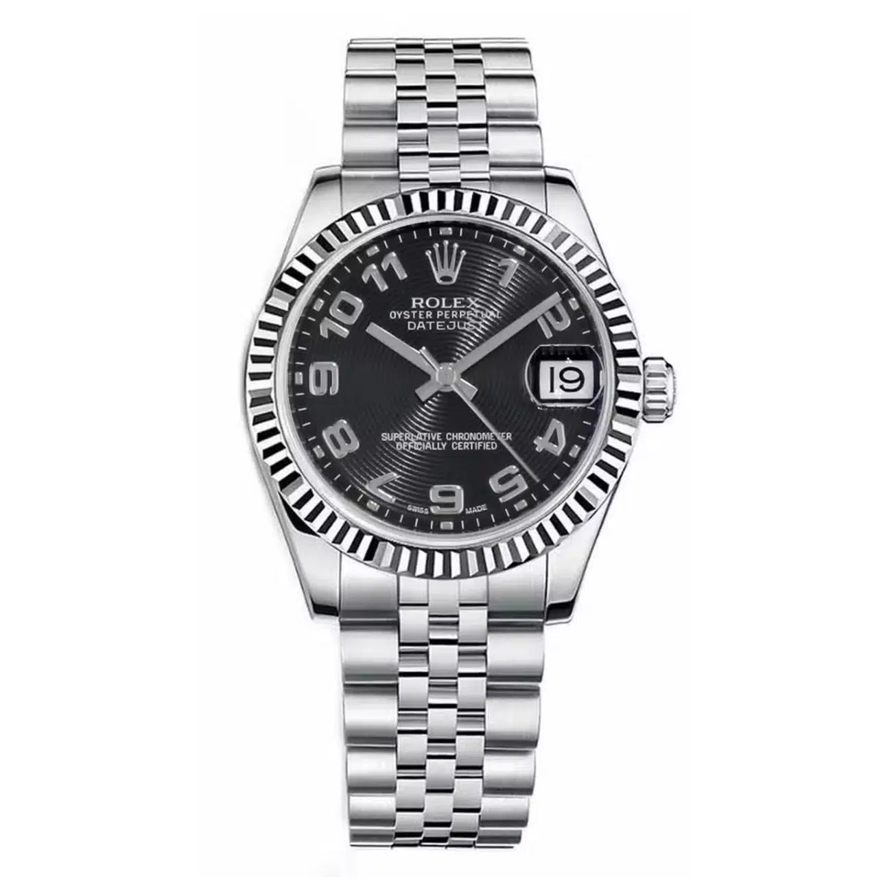 Rolex Datejust 31 178274-0064 Jubilee Stainless Steel with Concentric Black Arabic Dial Watch 2007