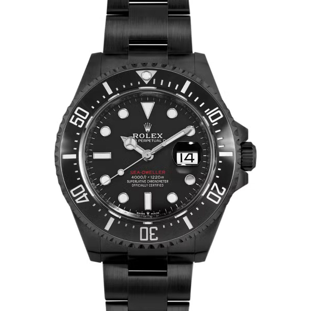 Rolex Sea-Dweller 43mm Black PVD/DLC Coated Stainless Steel Watch 126600