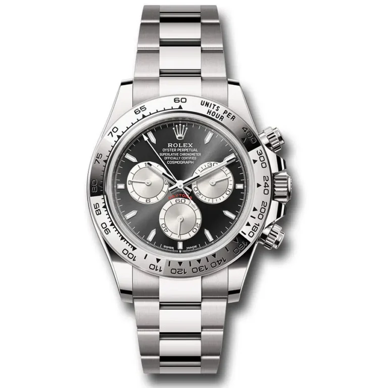 Rolex Cosmograph Daytona 126509-0001 White Gold Fixed Bezel Black And Steel Index Dial Oyster Bracelet 2024