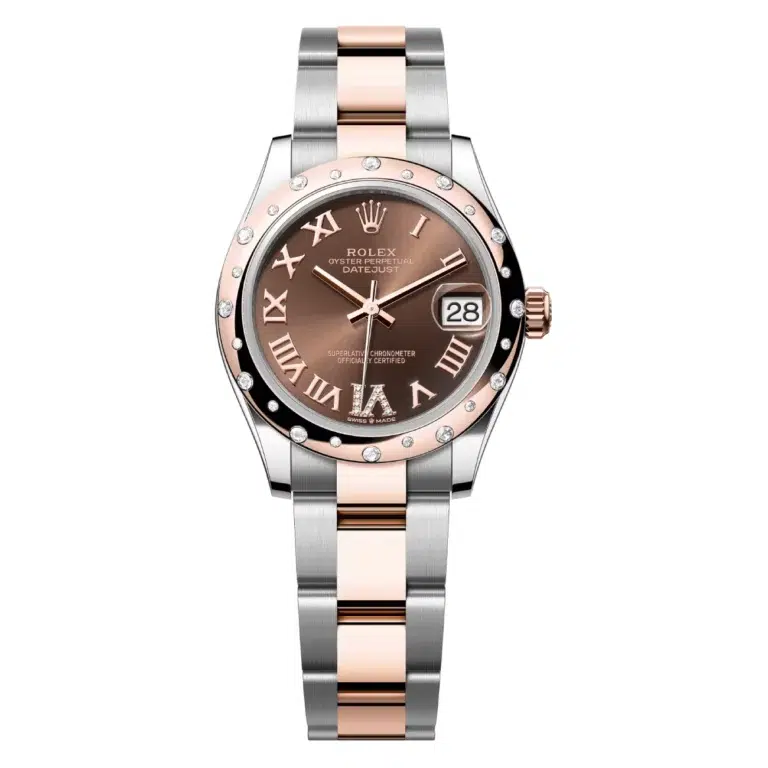 Rolex Datejust 31 278341RBR-0003 Steel & 18K Oyster Rose Gold Chocolate Roman Dial Watch 2024