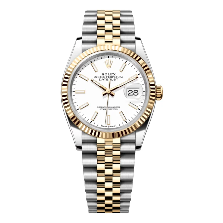 Rolex Datejust 36mm 126233-0019 Jubilee Stainless Steel & Yellow Gold Watch White Index Dial