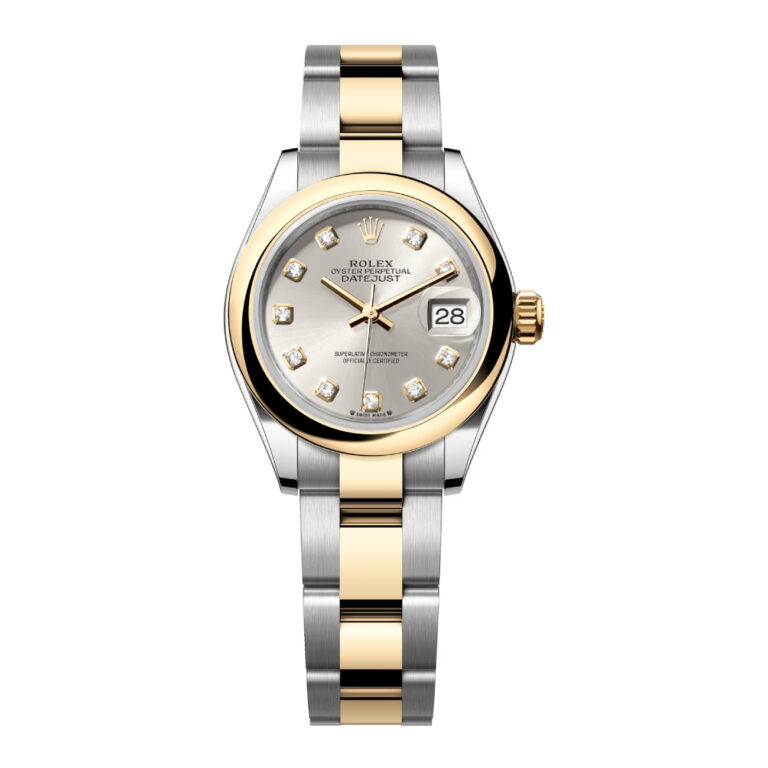 Rolex Steel and Yellow Gold Rolesor Oyster Bracelet 279163-0008 Domed Bezel Silver Diamond Dial Watch 2024