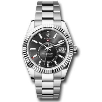 Rolex Sky-Dweller 336934-0007 Black Index Dial Fluted Bezel Oyster Bracelet 2024