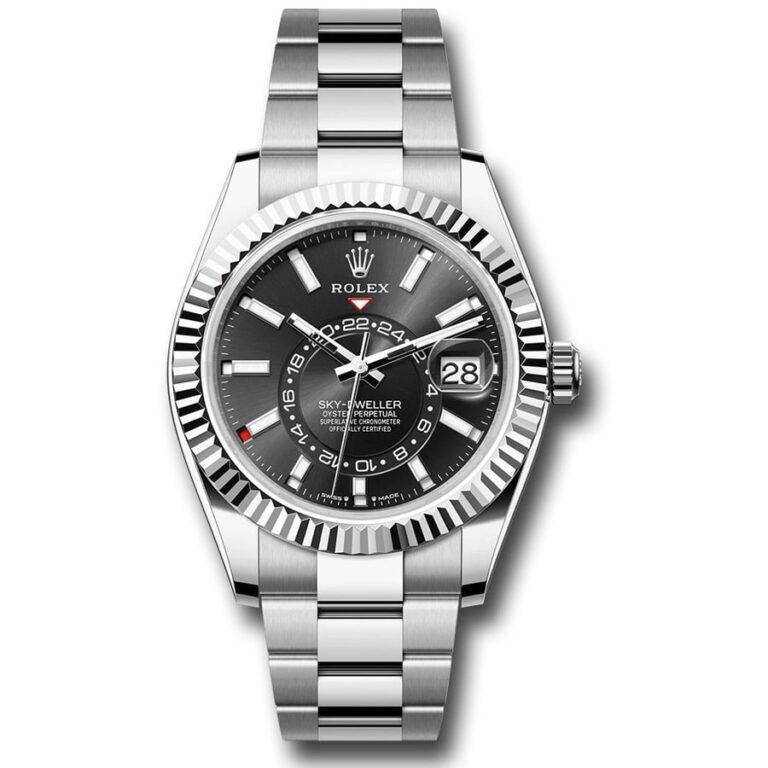 Rolex Sky-Dweller 336934-0007 Black Index Dial Fluted Bezel Oyster Bracelet 2024