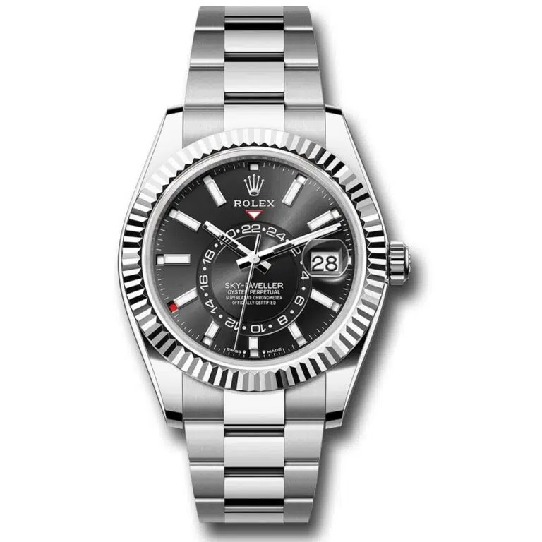 Rolex Sky-Dweller 336934-0007 Black Index Dial Fluted Bezel Oyster Bracelet 2024