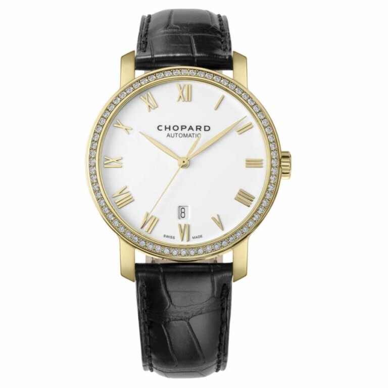 Chopard Classic 171278-0001 Diamond Bezel Black Leather and YG Case Watch 2024