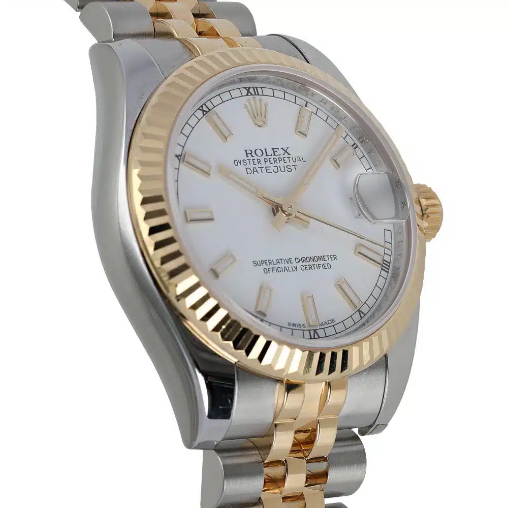 Rolex Datejust 36mm White Stick Dial 116233-0200 Stainless Steel With Yellow Gold Watch – image 4