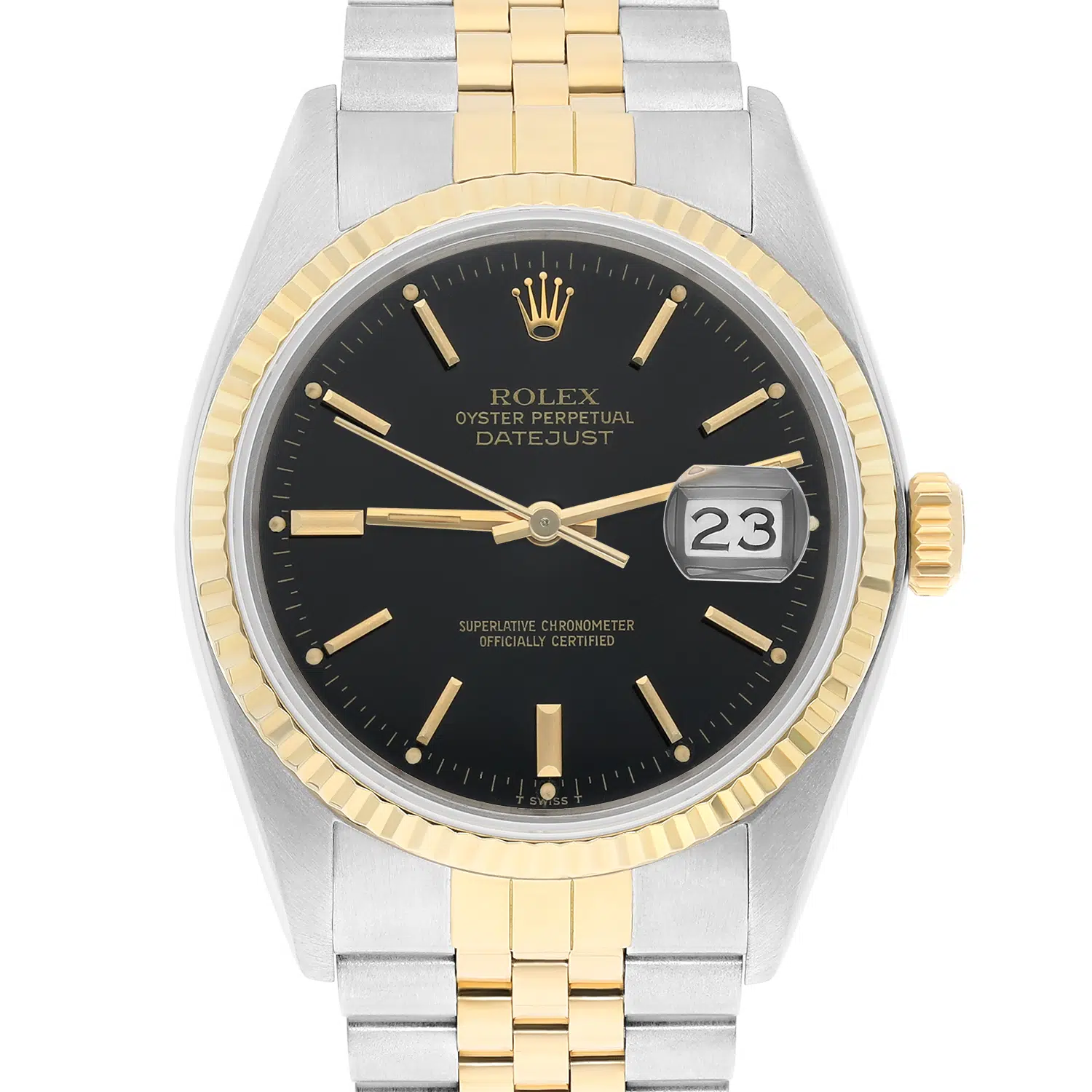 Rolex Datejust 36mm Two Tone Black lndex Dial Jubilee 16013 Circa 1987 Complete – image 9