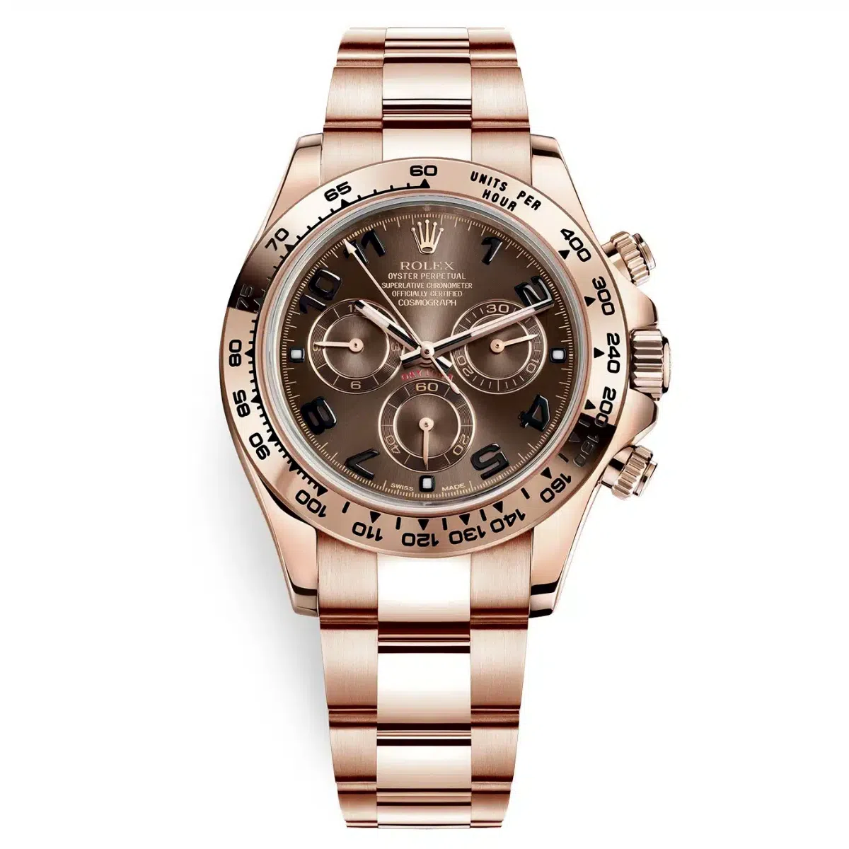 Rolex Daytona Chocolate Arabic Dial Oyster Bracelet 116505-0004 Rose Gold Watch 2018