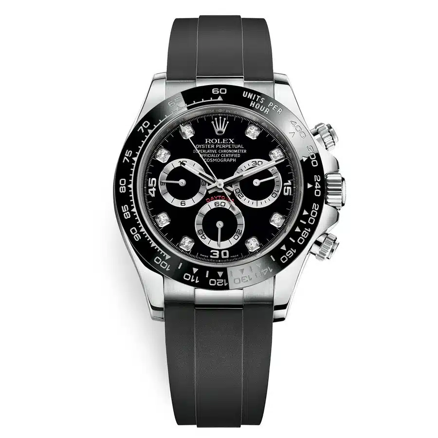 Rolex Daytona Cosmograph 40mm 116519LNG White Gold with Black Diamond Dial Watch 2023