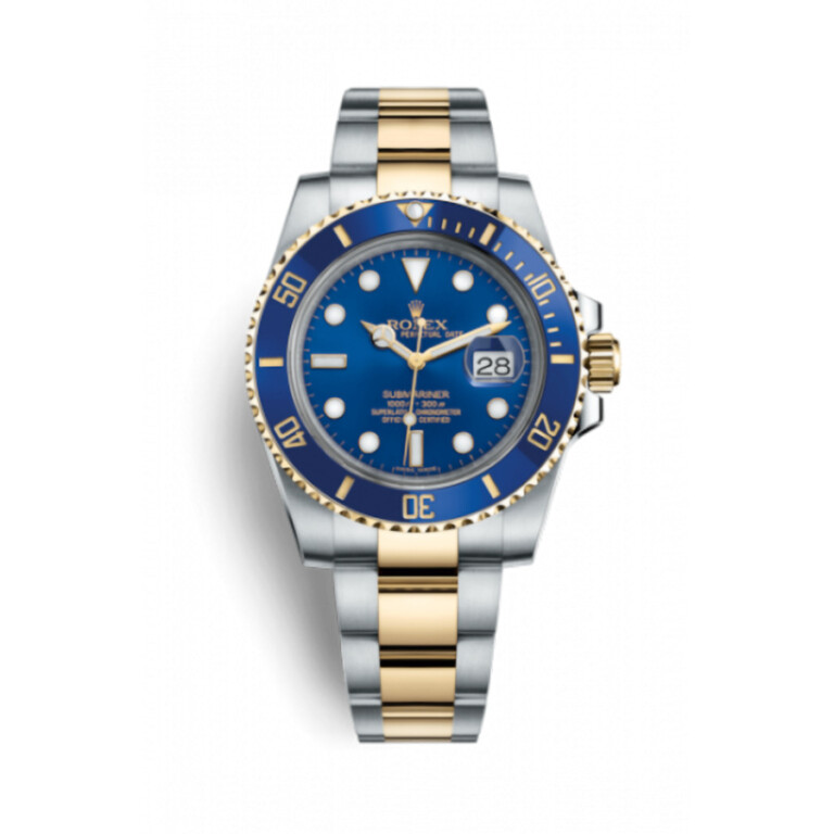 Rolex Submariner 40mm Oyster 116613LB Stainless Steel & Yellow Gold Watch Blue Dial 2017