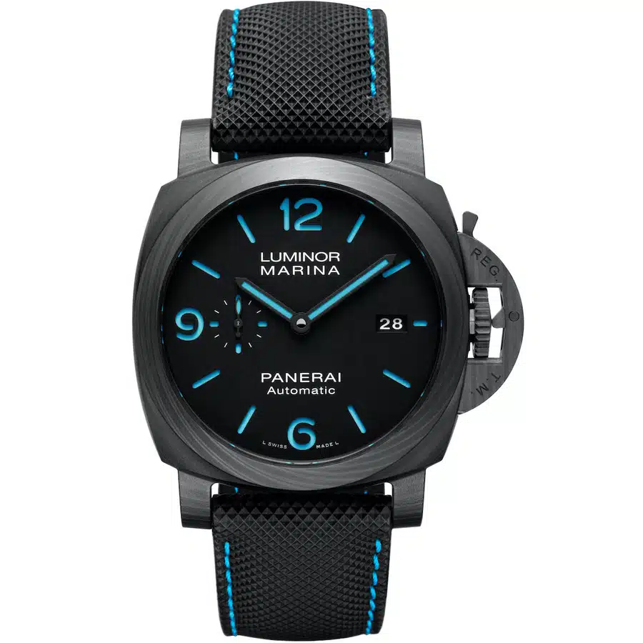 Panerai Luminor Marina 44mm PAM01661 Black Carbotech With Black Fabric Watch Black Dial 2024