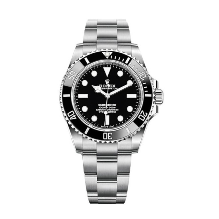 Rolex No Date Submariner 124060 41mm Stainless Steel with Black Dial Watch