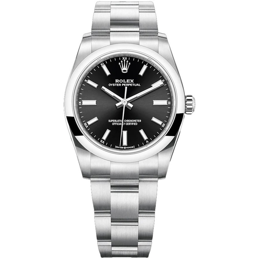 Rolex Oyster Perpetual 124200-0002 34mm Stainless Steel with Black Dial Watch 2024