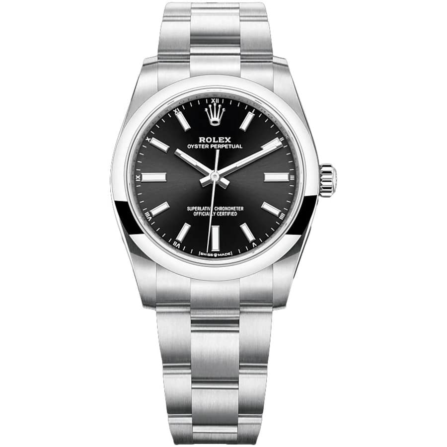 Rolex Oyster Perpetual 34mm 124200 Stainless Steel Watch Black Dial 2020