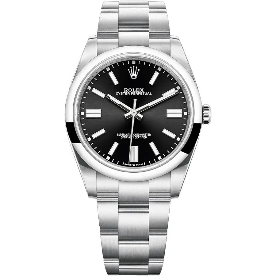 Rolex Oyster Perpetual 41mm 124300-0002 Stainless Steel Watch Black Index Dial 2024