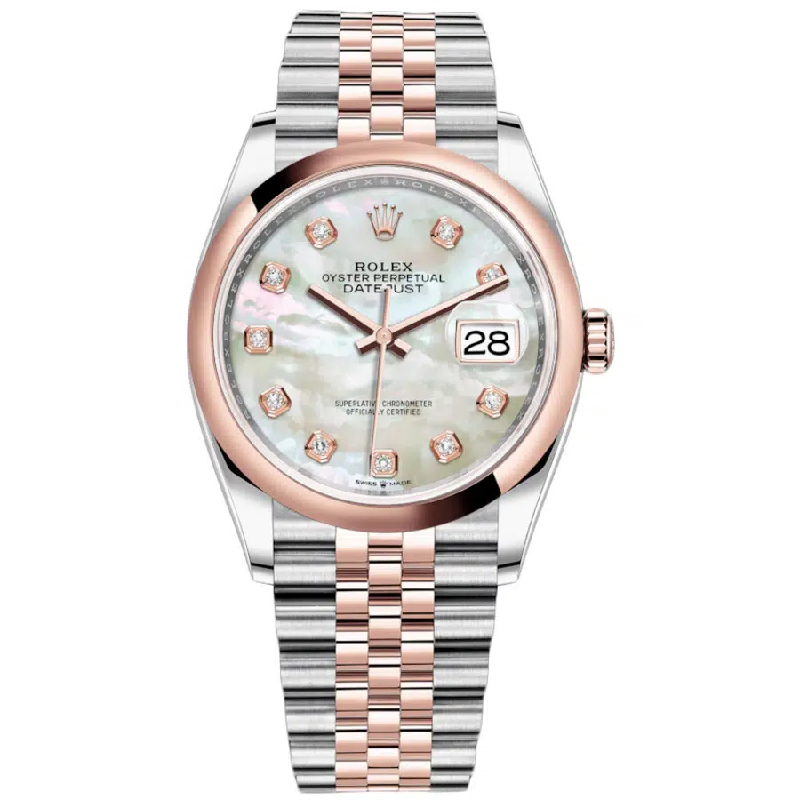 Rolex Datejust 126201-0021 36mm Jubilee Stainless Steel & Rose Gold with MOP Dial