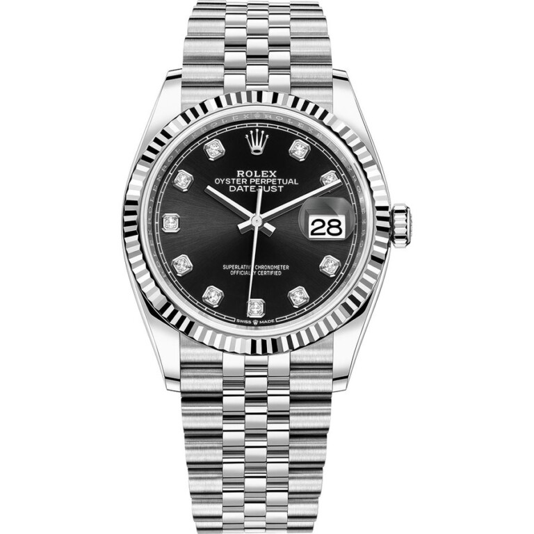 Rolex Datejust Jubilee 126234-0027 36mm Stainless Steel with Black Diamond Dial