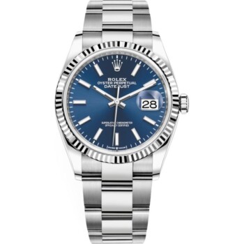 Rolex Datejust Blue Index Dial 36mm 126234-0018 Stainless Steel Oyster