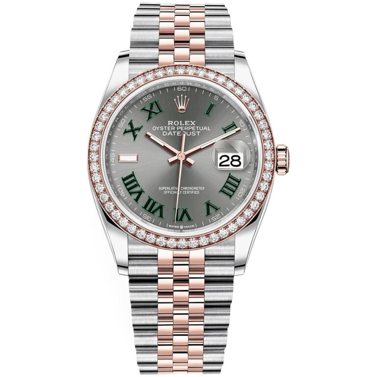 Rolex Datejust 126281RBR-0017 Stainless Steel & Rose Gold 36mm Jubilee Wimbledon Roman Dial