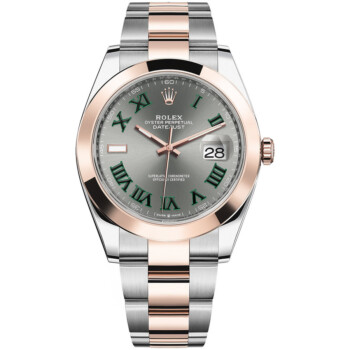Rolex Datejust 126301-0015 Oyster Two Tone Bracelet Wimbledon Grey Roman Dial