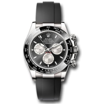 Rolex 126519LN White Gold Cosmograph Daytona Black Cerachrom Bezel Black And Steel Index Dial Watch 2024