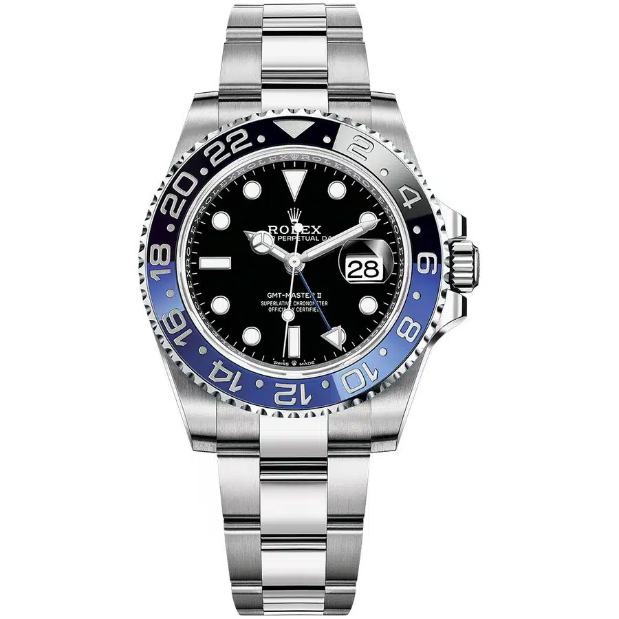 Rolex GMT-Master II Batman Black Dial Oyster 126710BLNR Stainless Steel Watch MINT