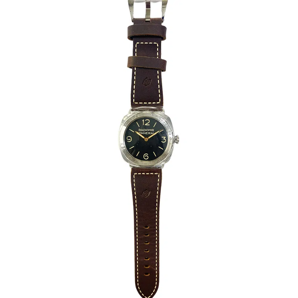 Panerai Radiomir PAM00685 47mm Stainless Steel with Brown Leather Watch Black Dial – image 2