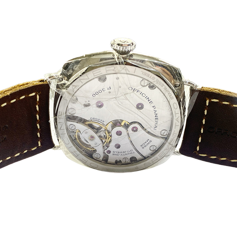 Panerai Radiomir PAM00685 47mm Stainless Steel with Brown Leather Watch Black Dial