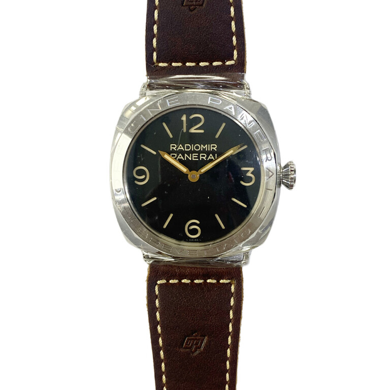 Panerai Radiomir PAM00685 47mm Stainless Steel with Brown Leather Watch Black Dial