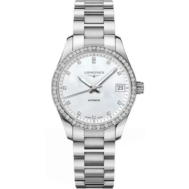 Longines Conquest Classic L2.385.0.87.6 34mm Stainless Steel with White MOP Dial Watch