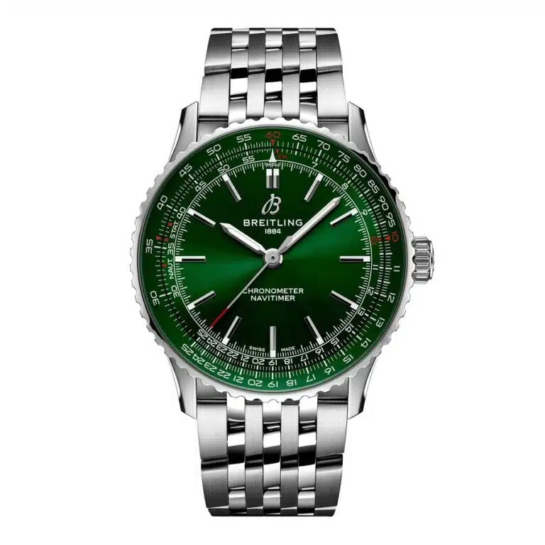 Breitling Navitimer 41mm A17329371L1A1 Stainless Steel Watch Green Dial