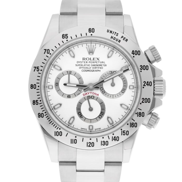 Rolex Cosmograph Daytona Stainless Steel 40mm White Dial Men’s Watch 116520 B/P