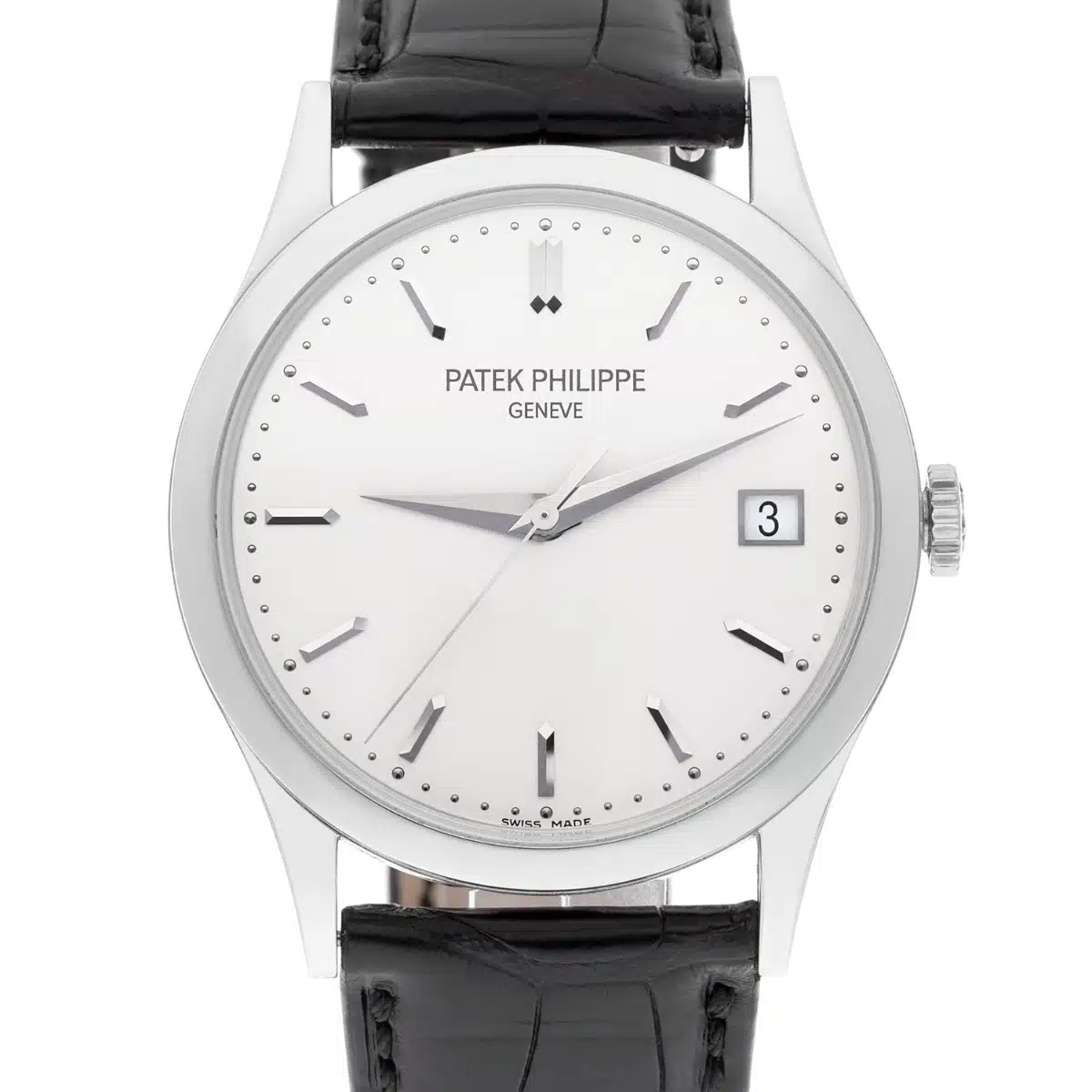 Patek Philippe Calatrava 5296G-010 White Gold, Black Leather Strap Box/Papers – image 2