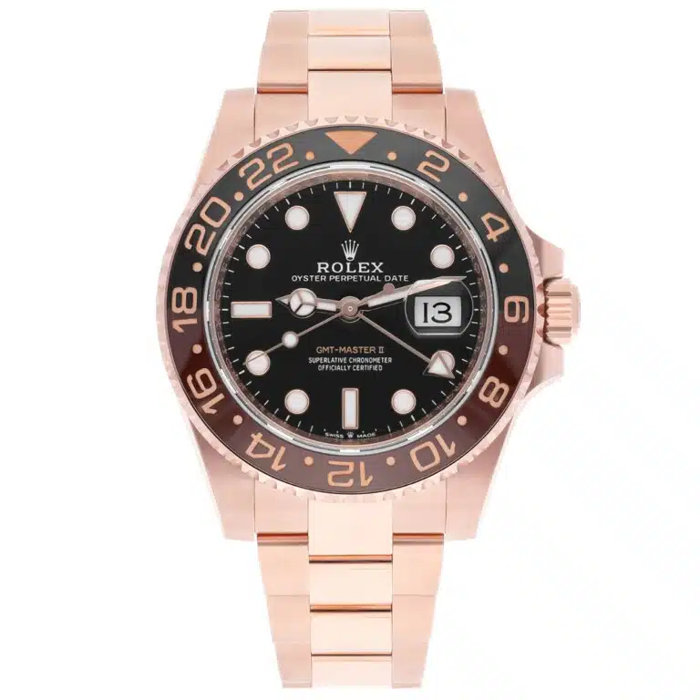 Rolex GMT-Master II 126715CHNR Rootbeer 40mm Oyster Rose Gold Watch Black Dial Box/Papers