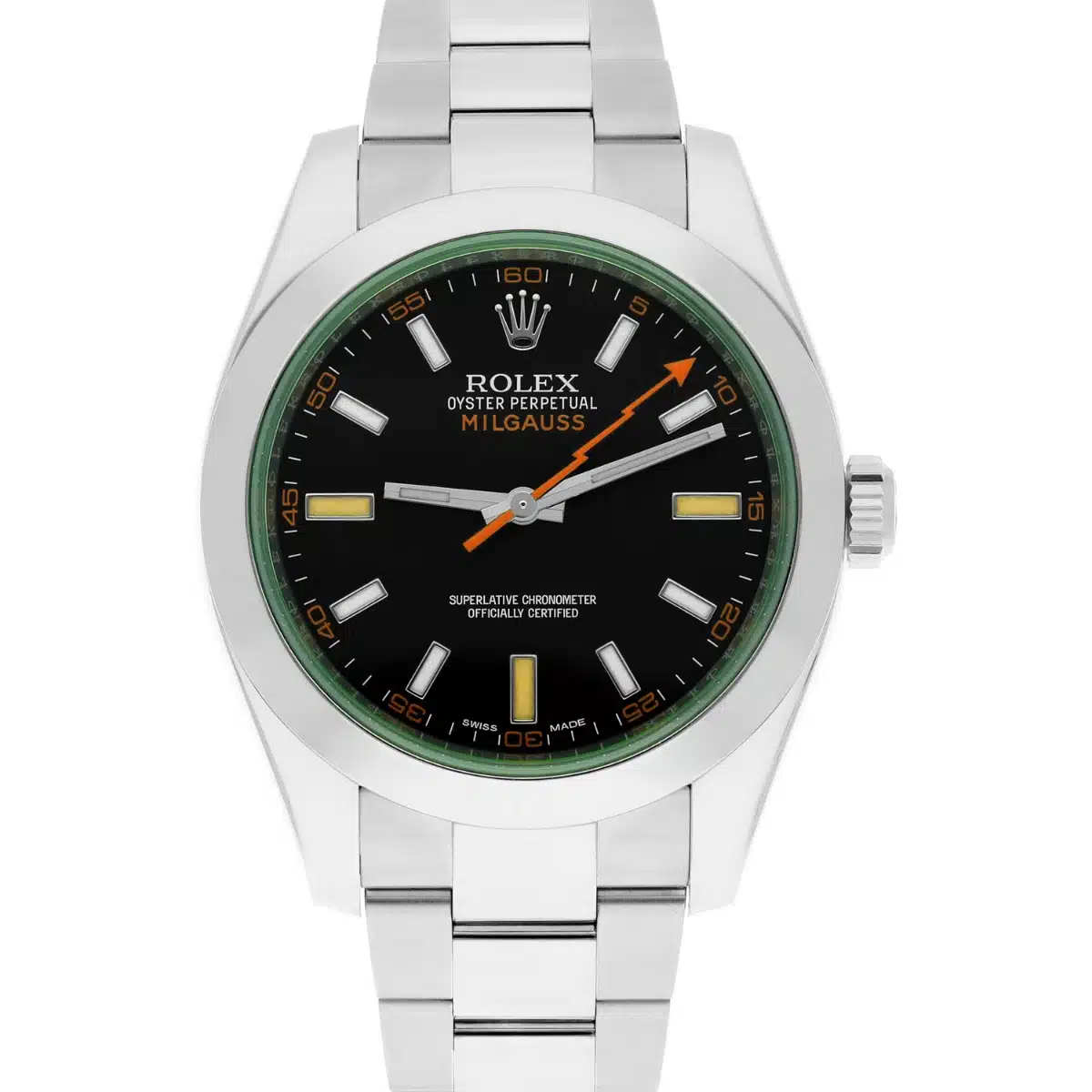 Rolex Milgauss Stainless Steel 40mm Black Dial 116400GV Box/Papers Complete