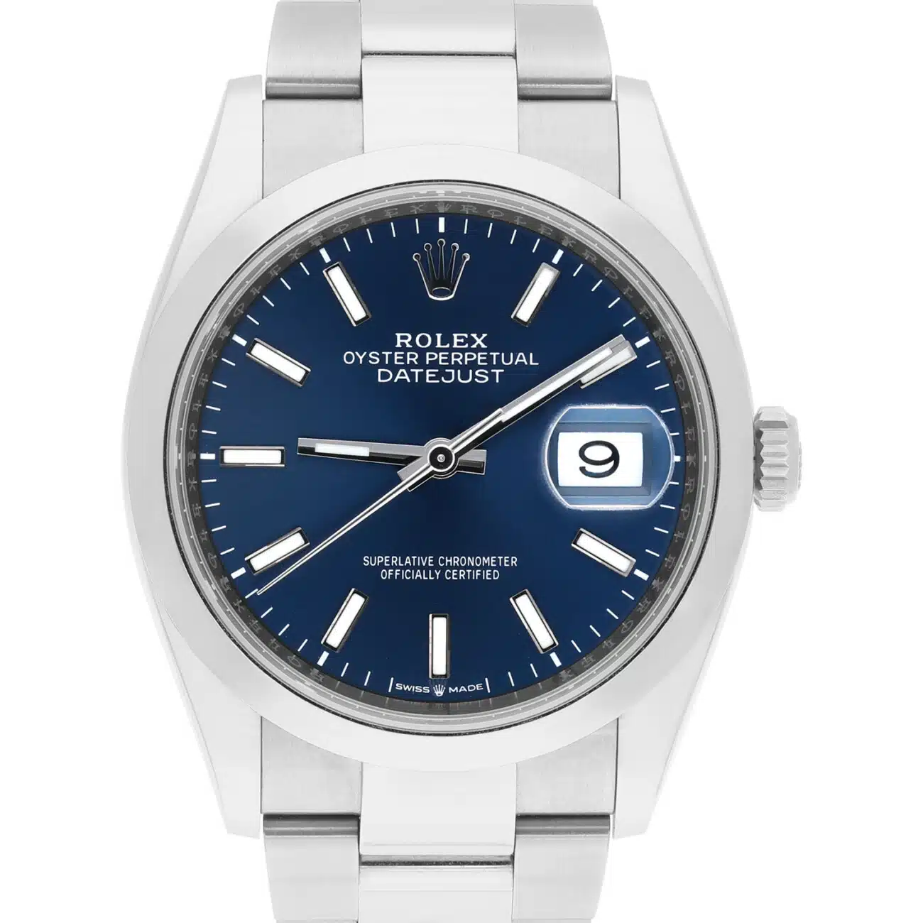 Rolex Datejust 36 126200 Blue Index Dial Oyster Bracelet COMPLETE MINT - 2021