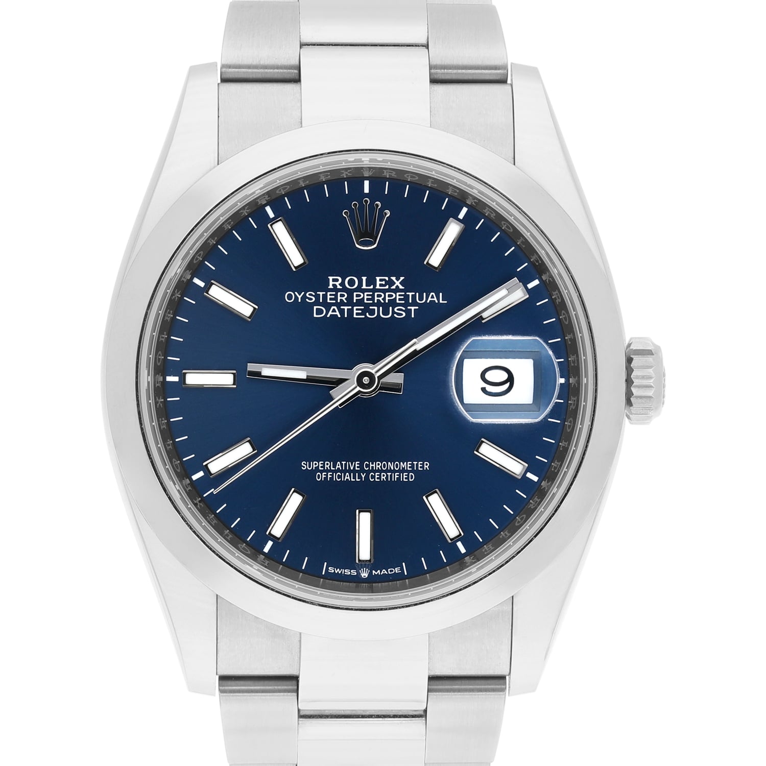 Rolex Datejust 36 126200 Blue Index Dial Oyster Bracelet COMPLETE MINT - 2021