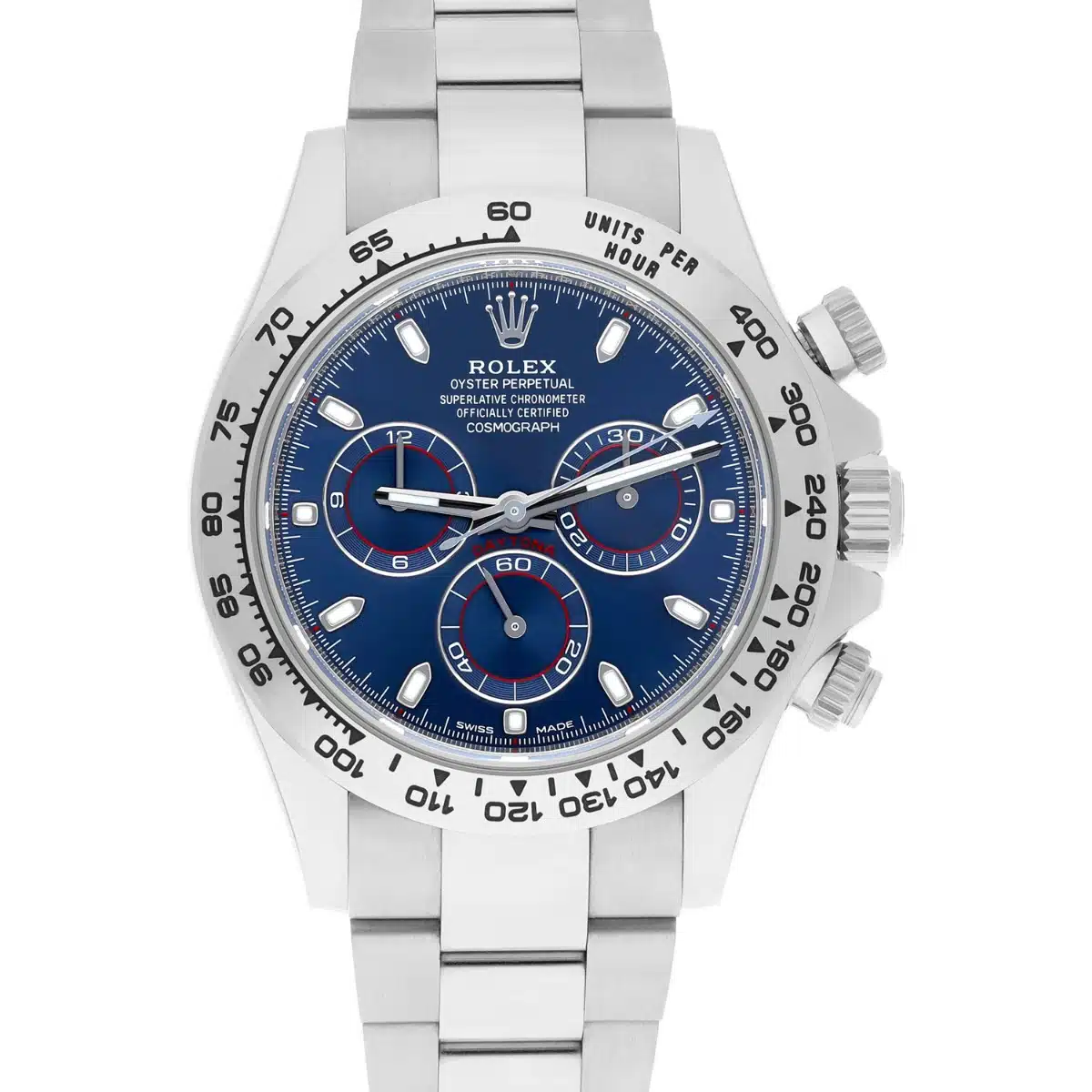 Rolex Cosmograph Daytona White Gold 40mm Blue Dial 116509 Complete 2021
