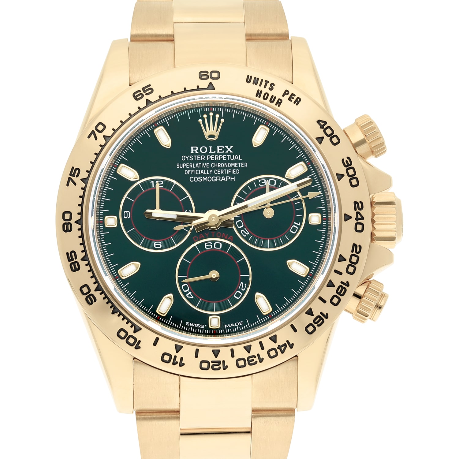 Rolex Daytona Yellow Gold 116508 Green "John Mayer" Dial Complete