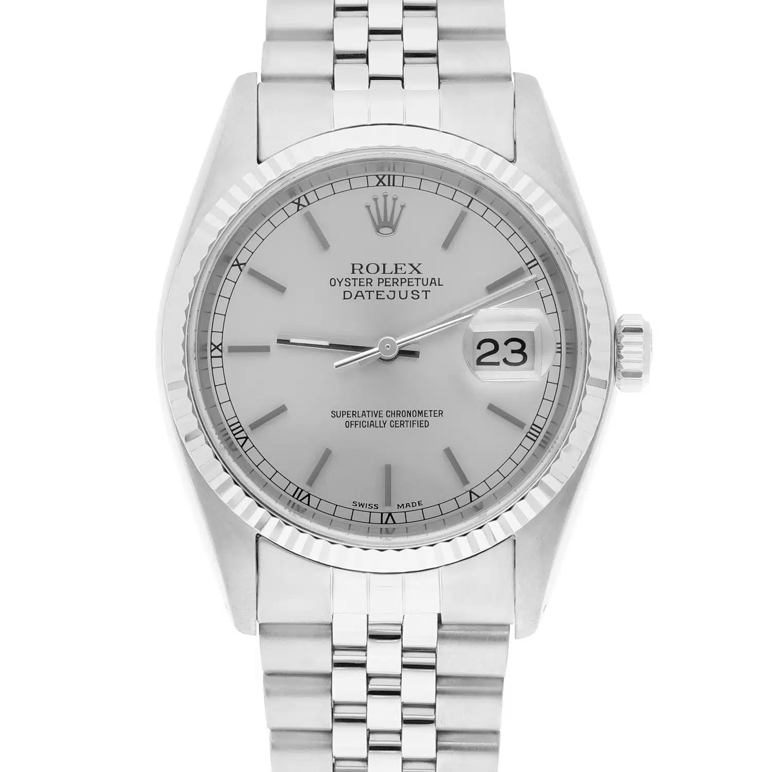 Rolex Datejust 36mm Stainless Steel 16014 Silver Index RT Dial, Circa - 1987 – image 2